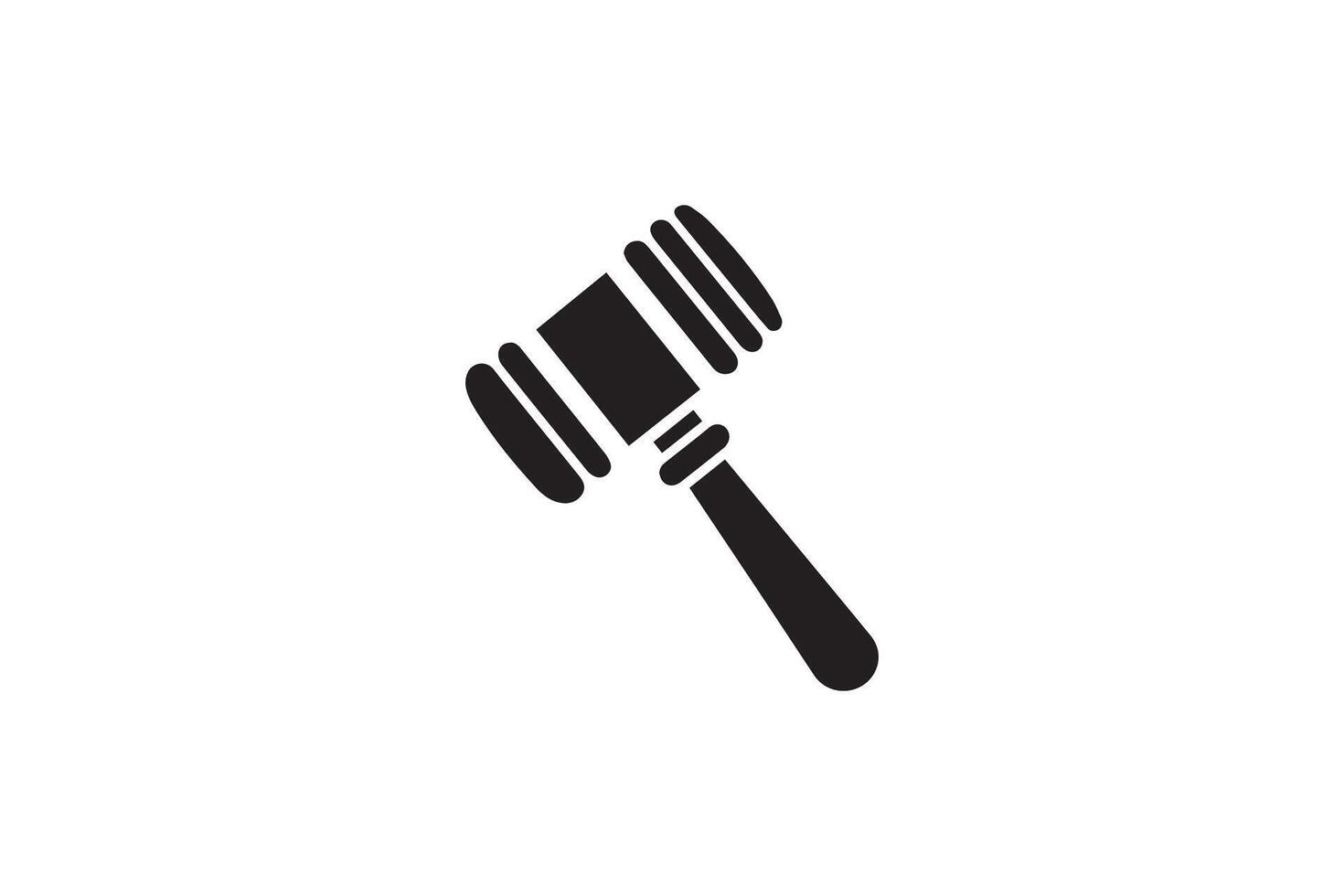 A black and white image of a judge's gavel vector