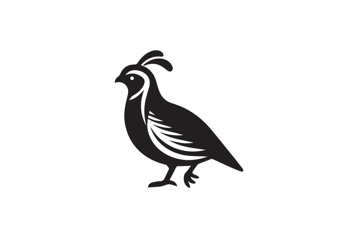 A black and white logo of a bird vector