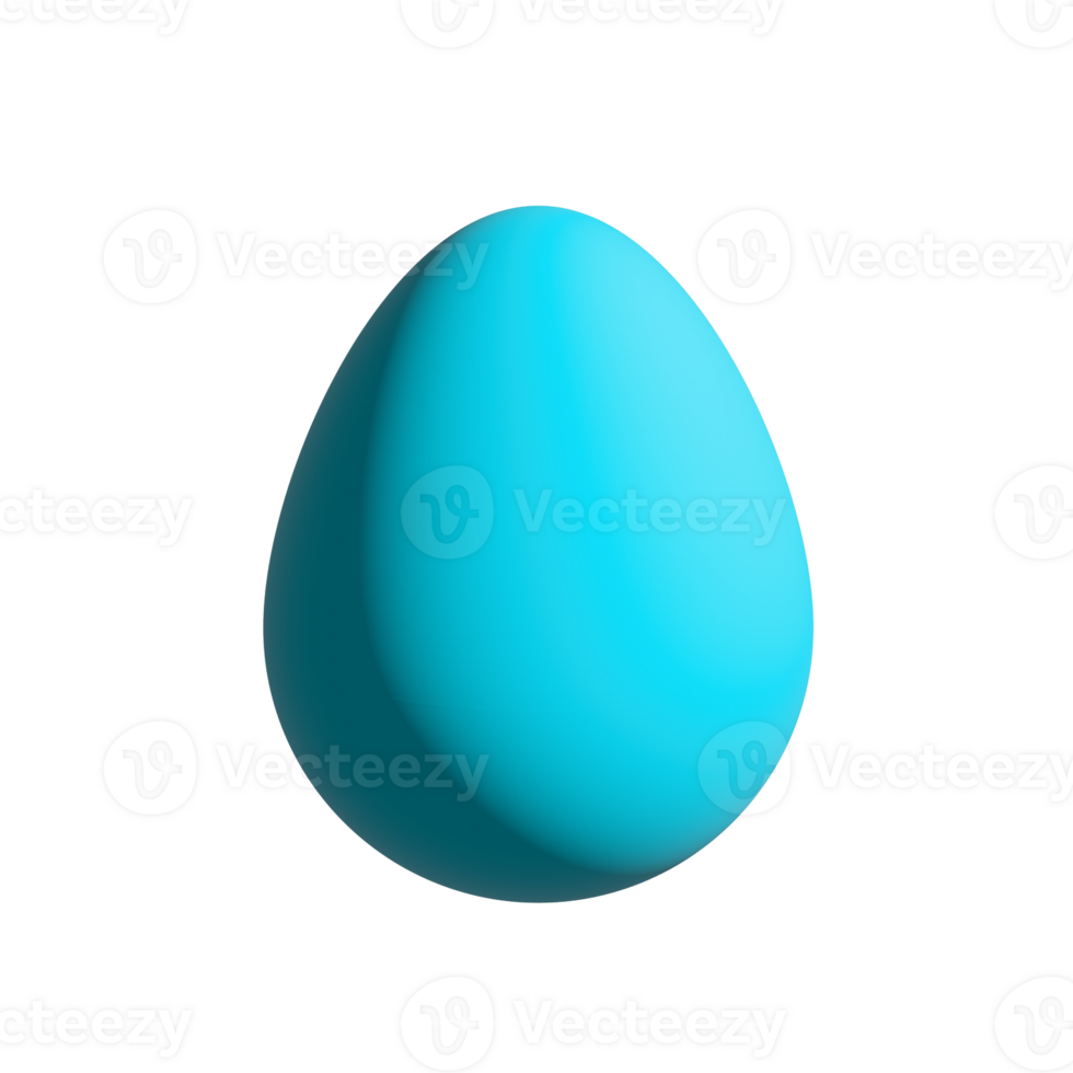 Easter Egg Isolate. 3d realistic Easter egg set Colorful eggs icon png