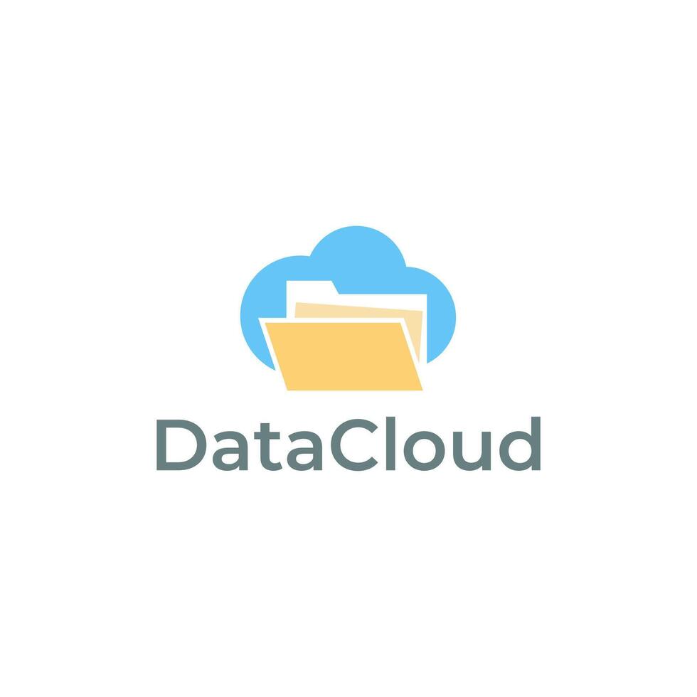 The logo for data cloud vector