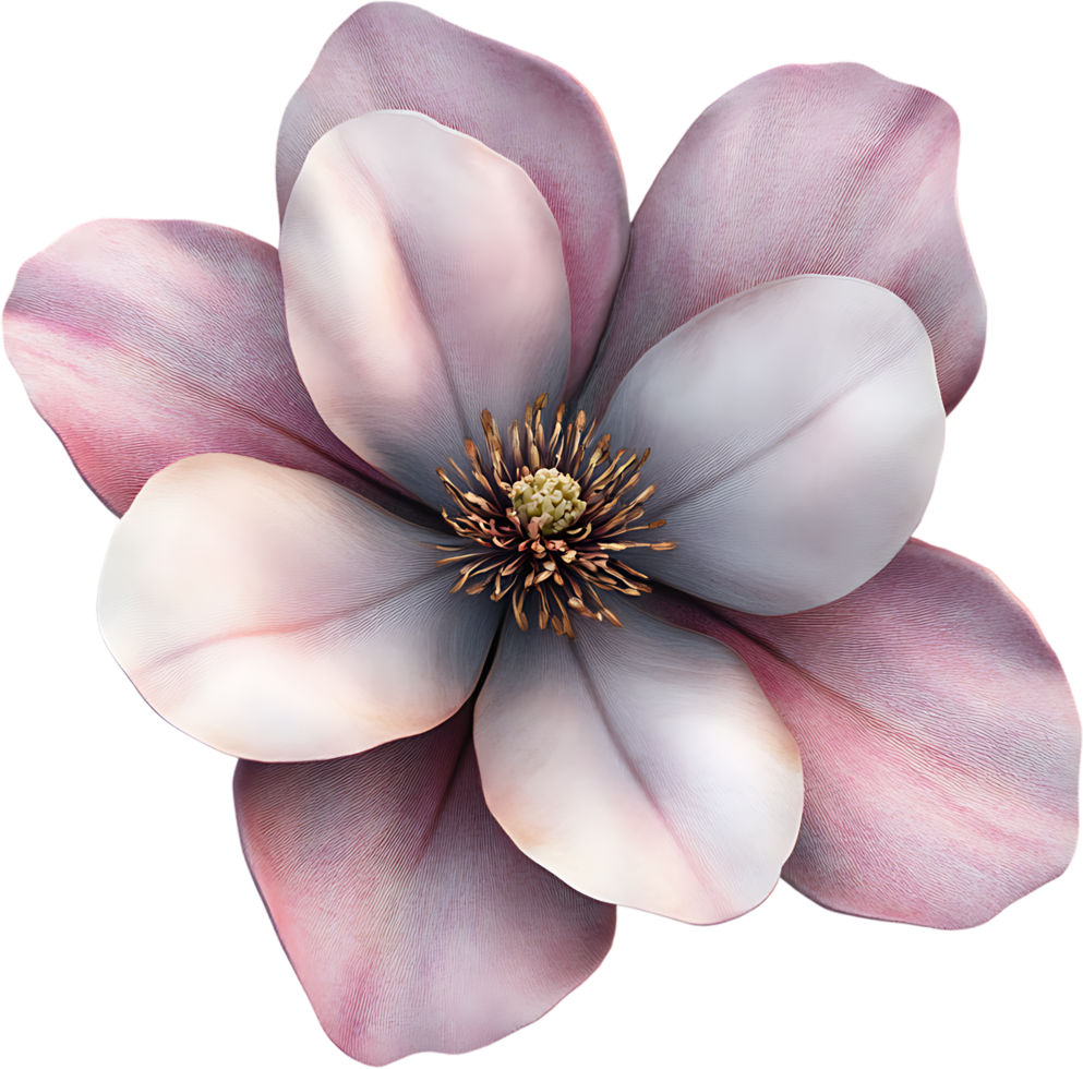 Close-up of a flower with layers of petals fading from light to dark Perfect for desktop or nature background png