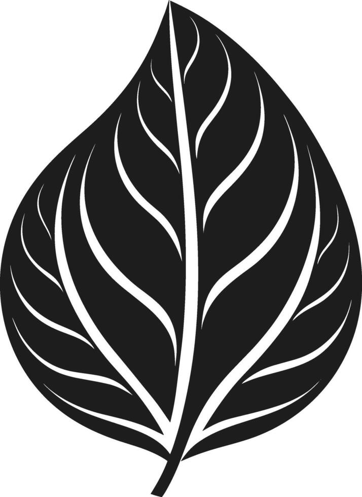 Elegant Leaf Silhouette - Nature-Inspired Botanical Design vector