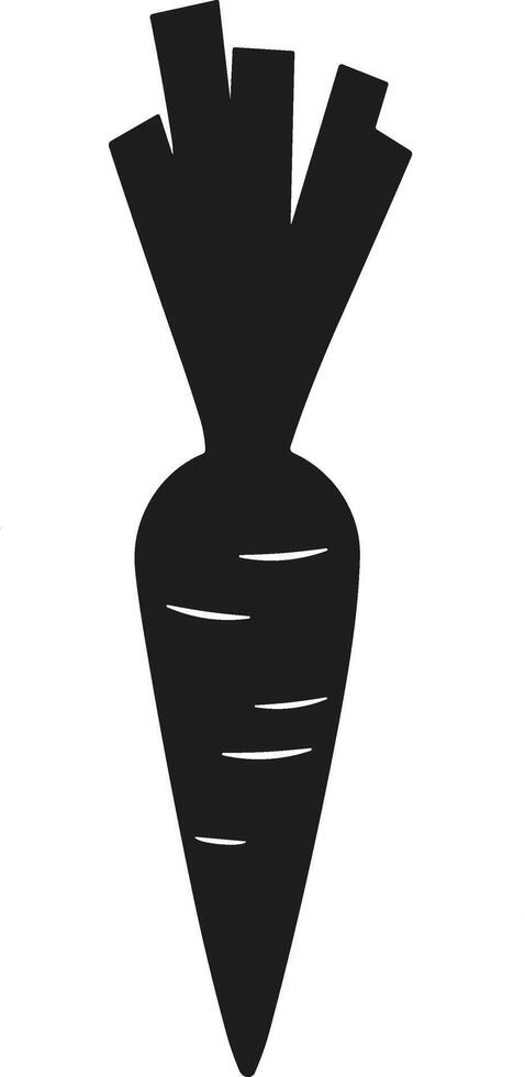 Carrot Silhouette Illustration for Healthy Food and Farming Designs vector