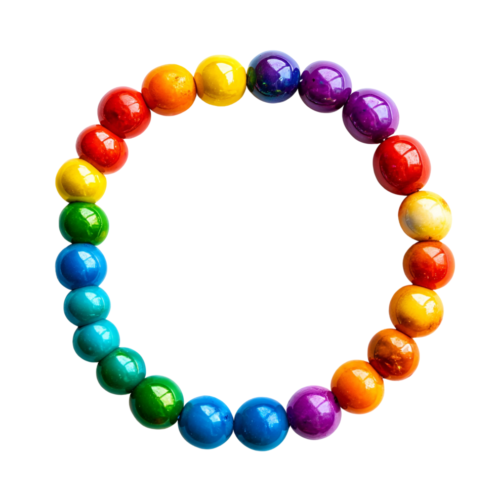 3D Colorful Woven Rope Loop on Transparent Background png