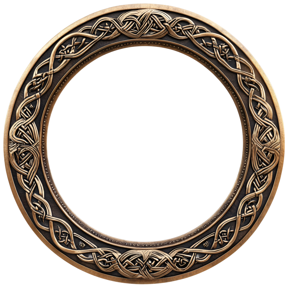 3D Elegant Red And Gold Frame With Classic Design On Transparent Background png