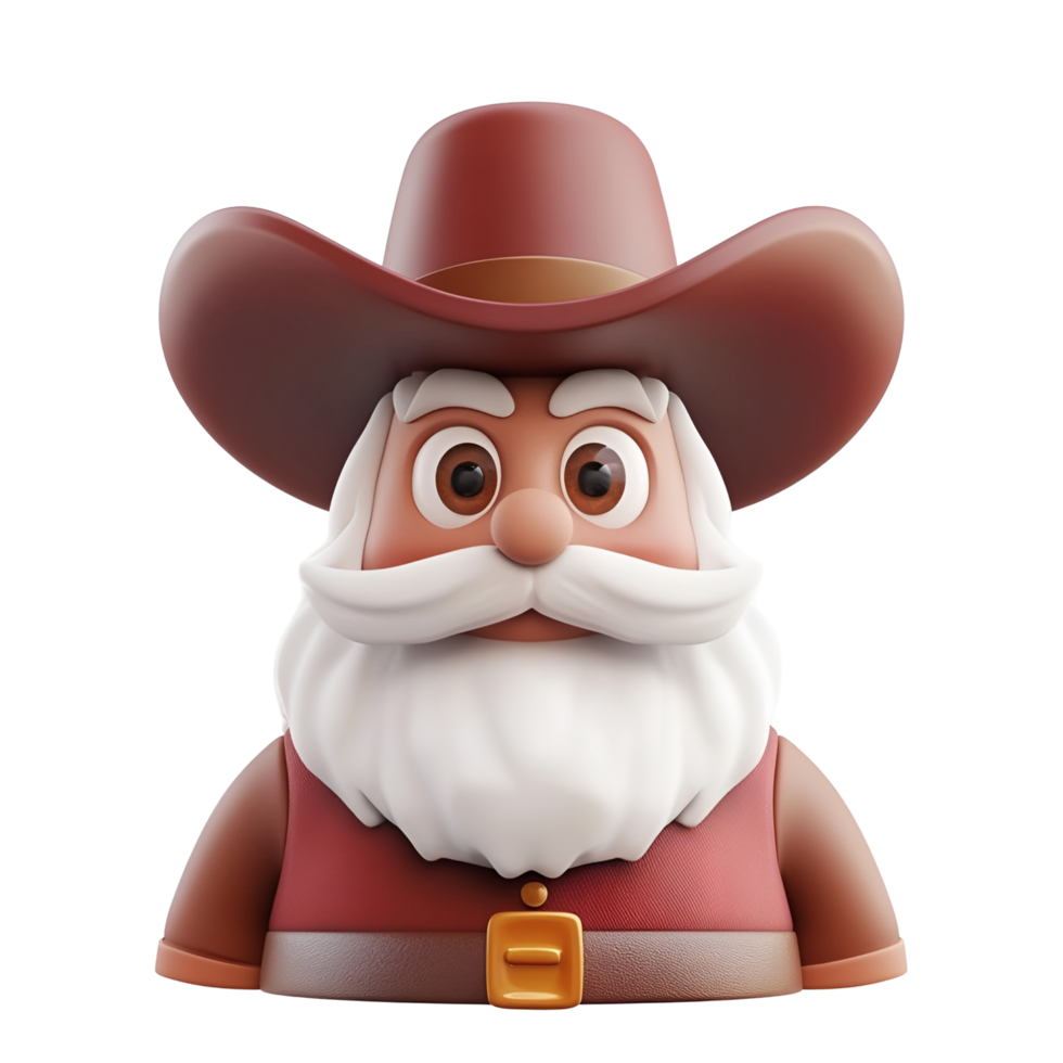 3D Pirate Mascot With Beard And Tricorn Hat On Transparent Background png