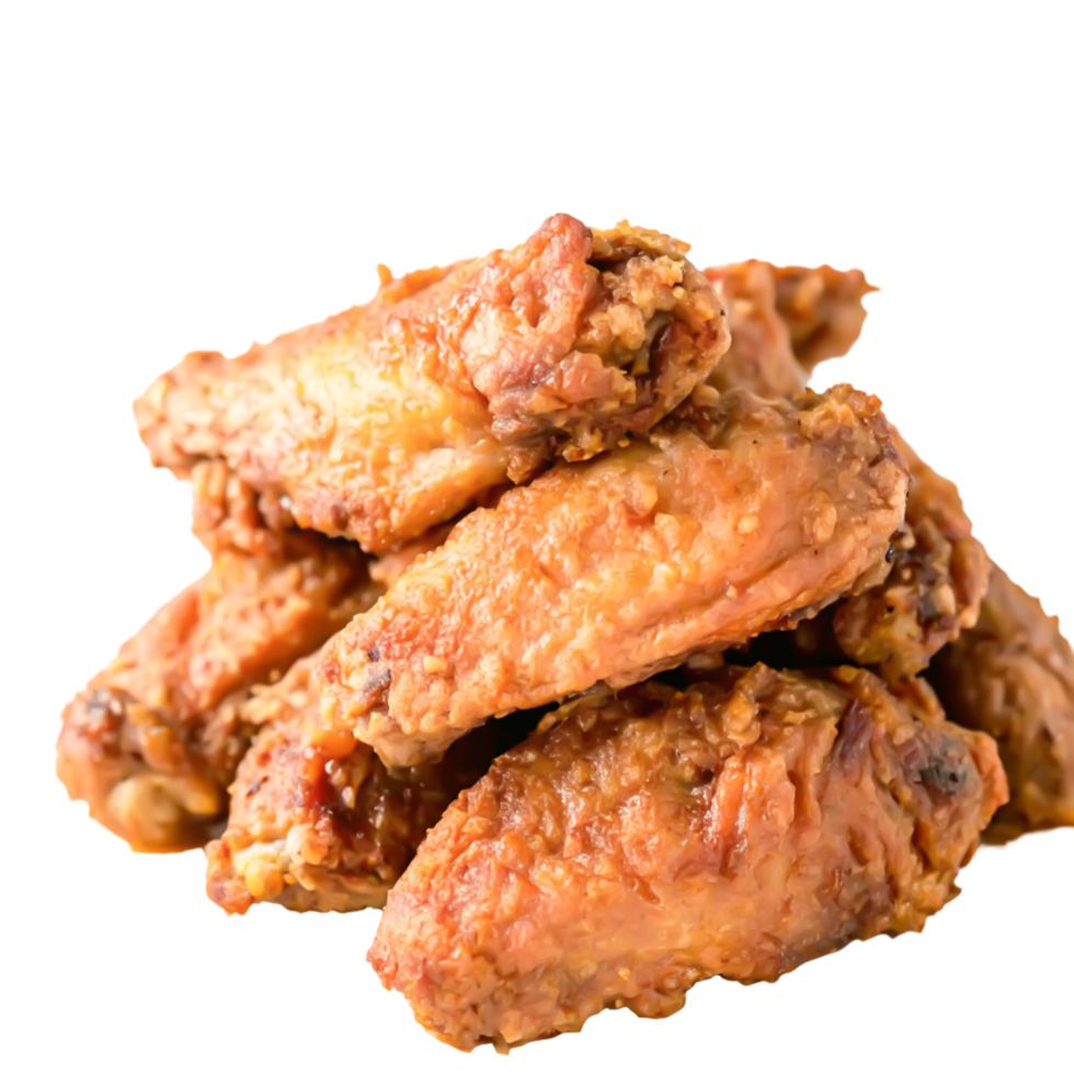 Crispy Golden Fried Chicken Wings Delicious Food Photography png
