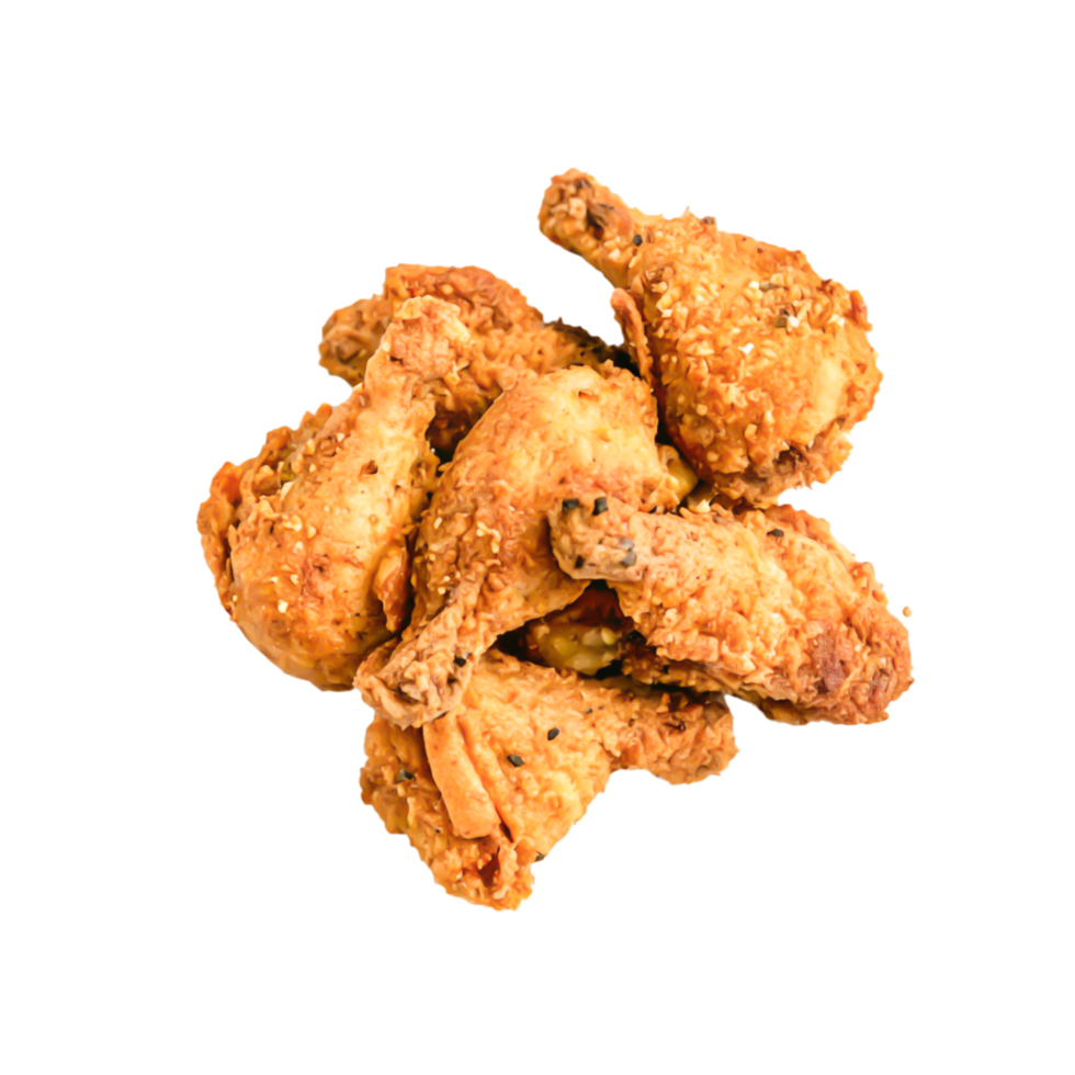 Delicious Crispy Fried Chicken Pieces Golden Brown Texture and Flavor png