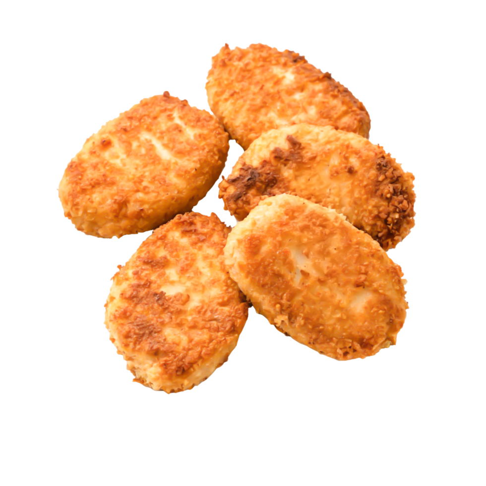 Golden-Brown Crispy Chicken Patties Delicious Food Photography png
