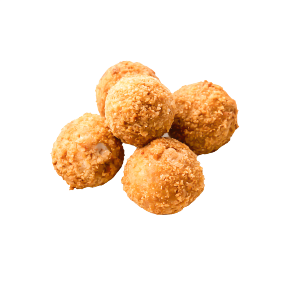 Crispy Golden Fried Food Balls Close-up Studio Shot png