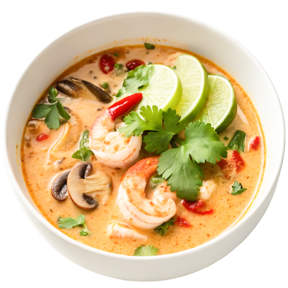 Delicious Tom Yum Soup with Shrimp png