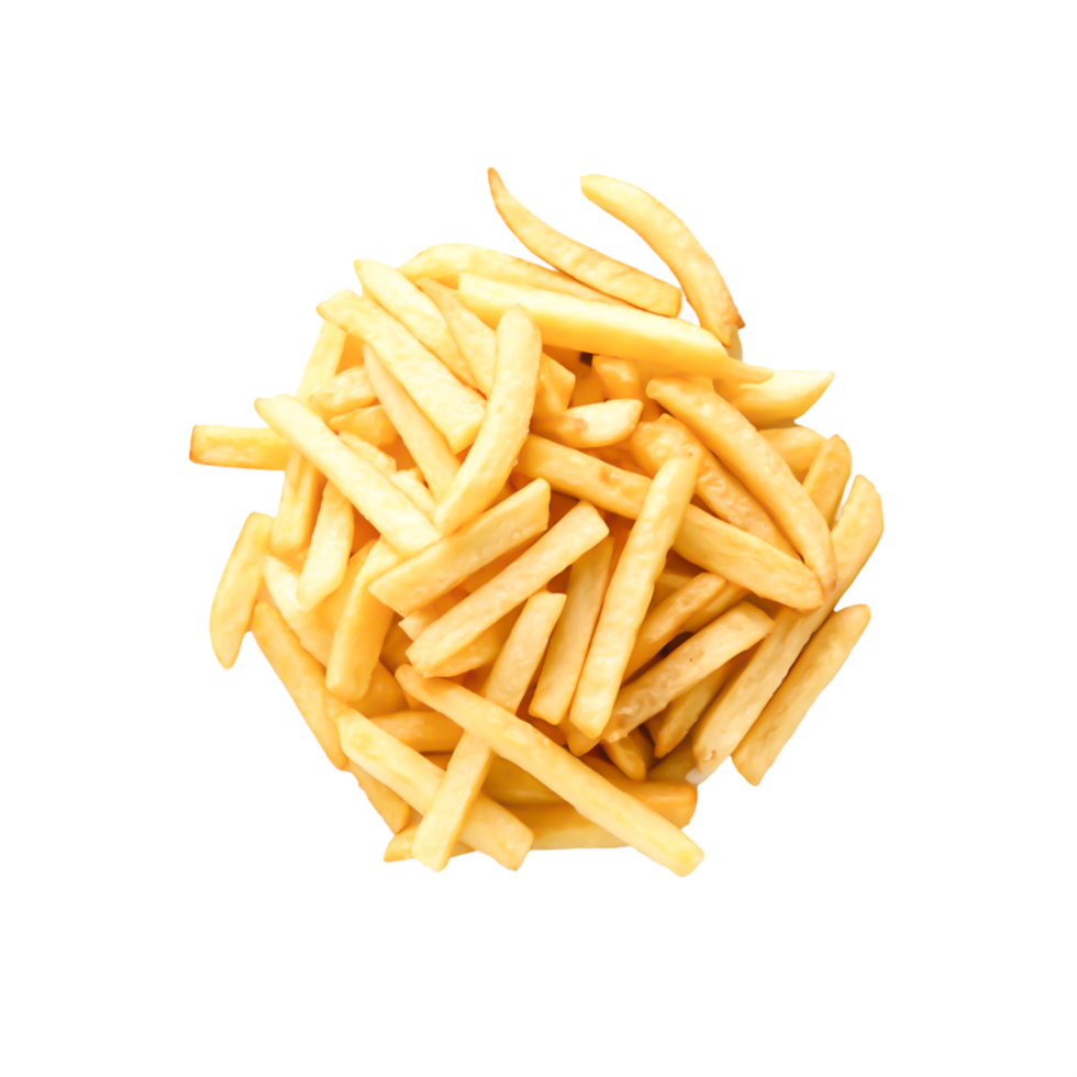 Delicious Golden French Fries, Crispy Potato Strips, Fast Food Snack png