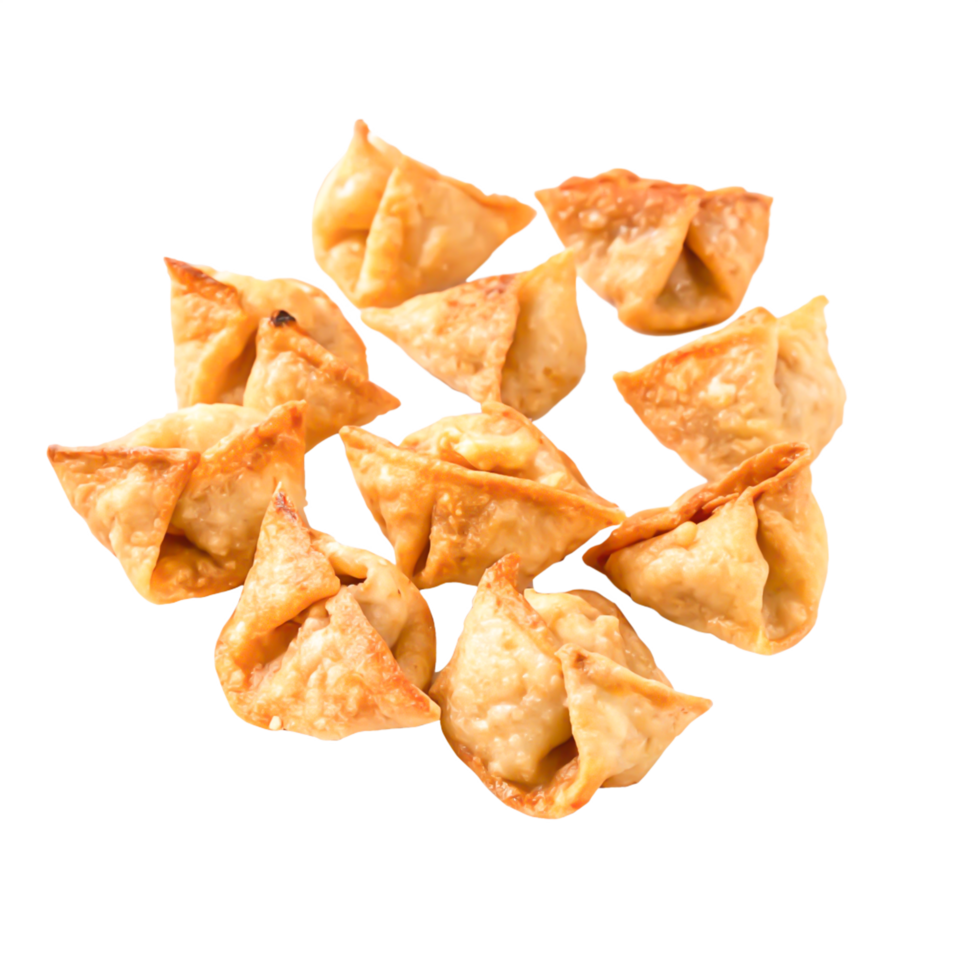 Delicious Golden Fried Wontons, Crispy Asian Snack Food, Close Up png