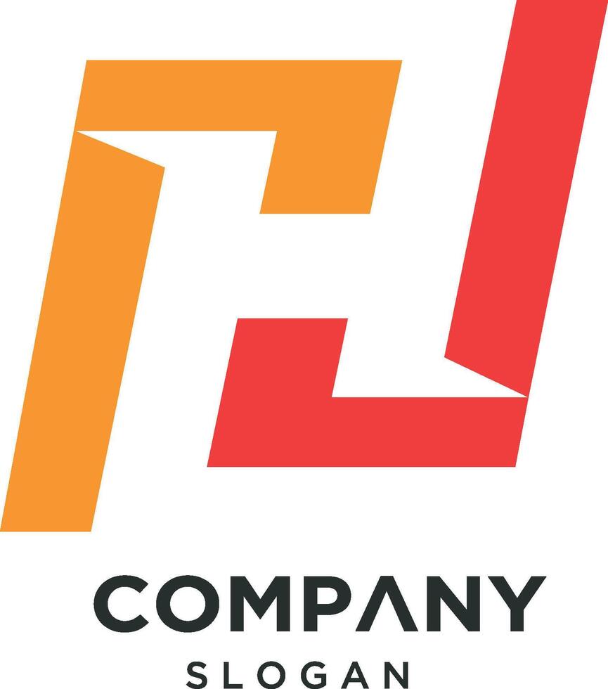 JH company logo design idea vector