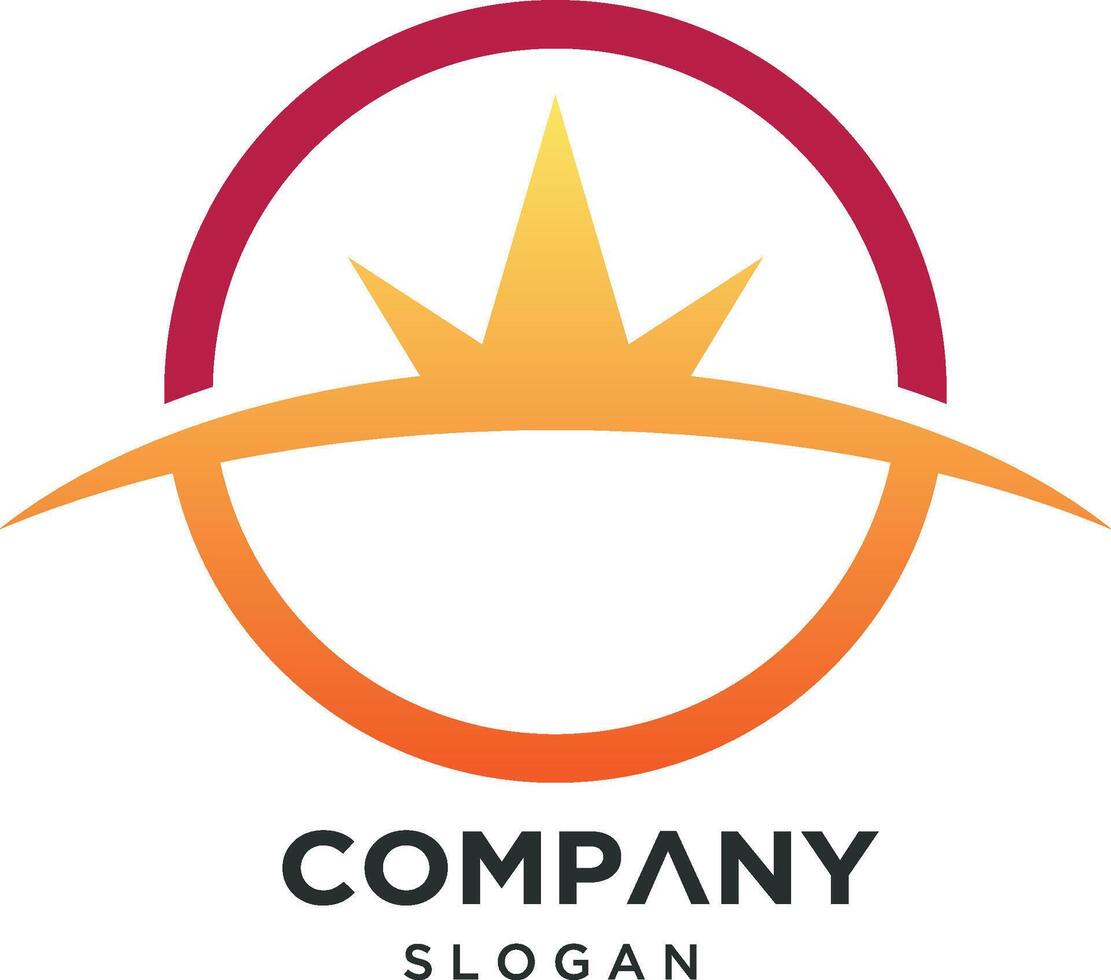 O crown company logo design idea vector