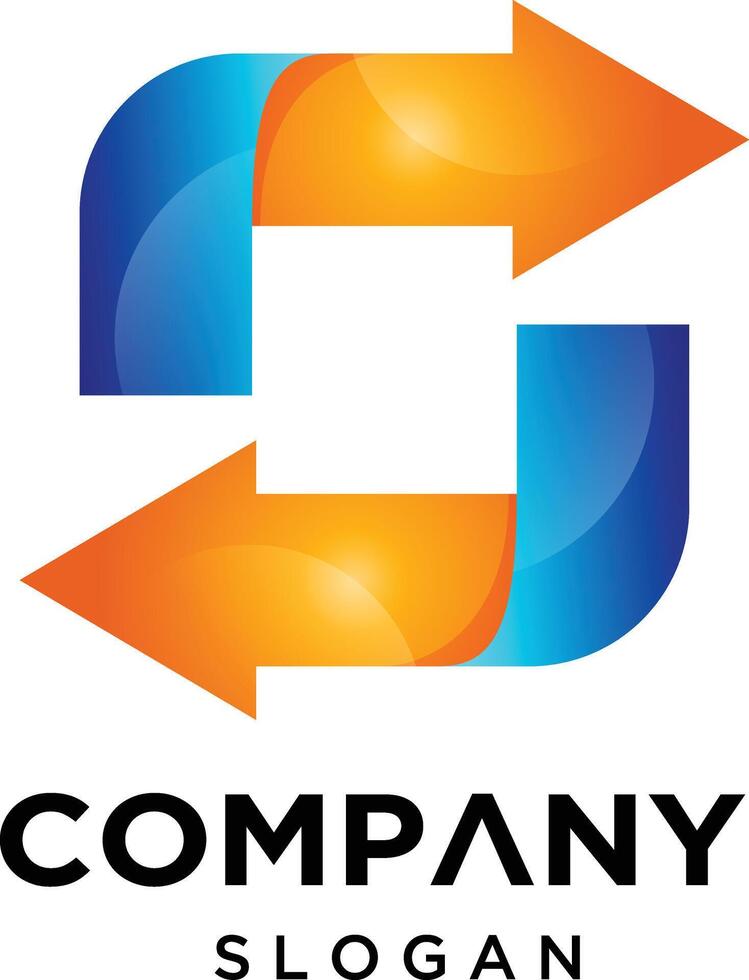 Arrow around logo vector