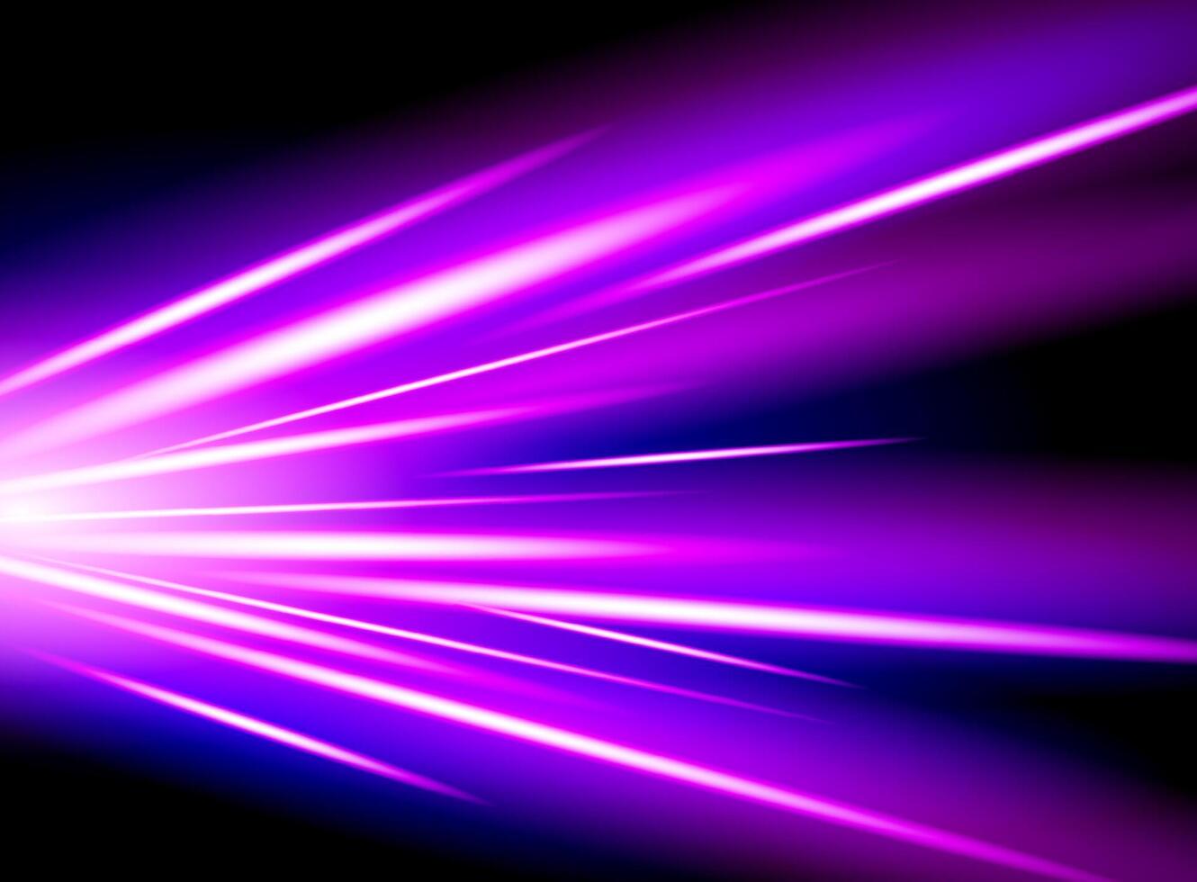 Abstract high-speed movement background. Dynamic light trails and technology pattern. Motion blur effect on dark background vector