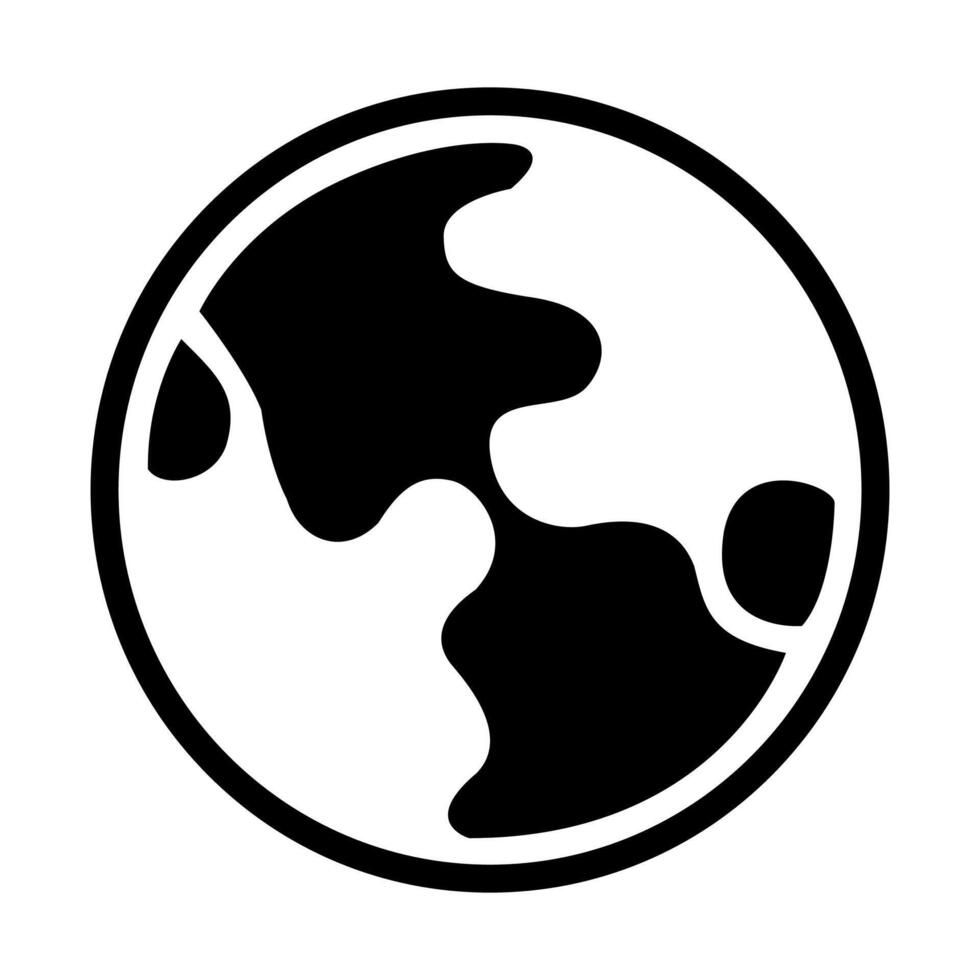 A black and white globe with a black and white swirl vector