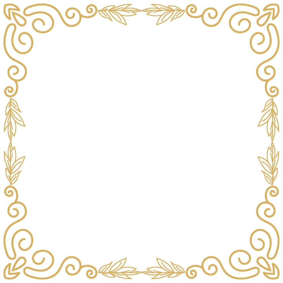 Classic Ornate Border with Elegant Calligraphic Frame Element. vector