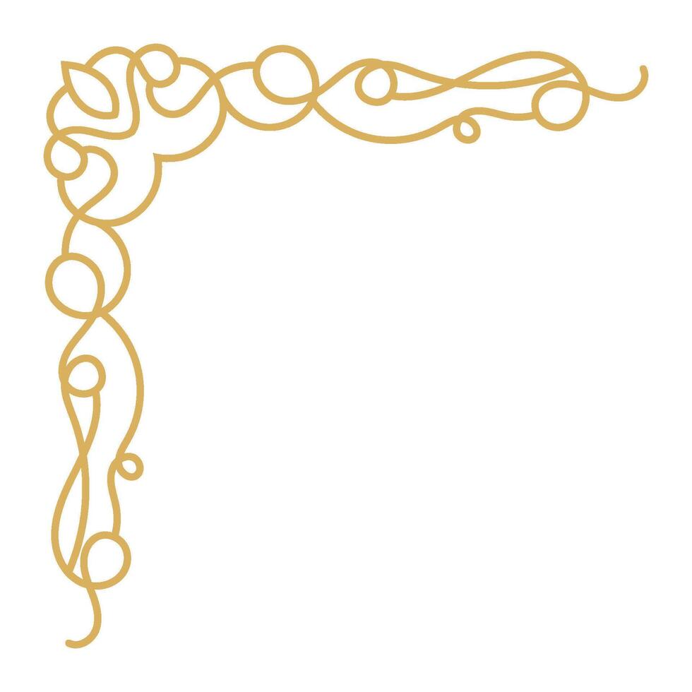 Classic Ornate Calligraphic Frame and Corner Element Art. vector