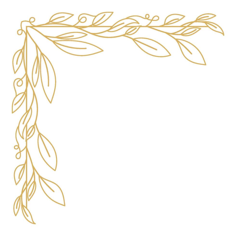 Retro Ornate Corner Frame with Elegant Calligraphic Element. vector