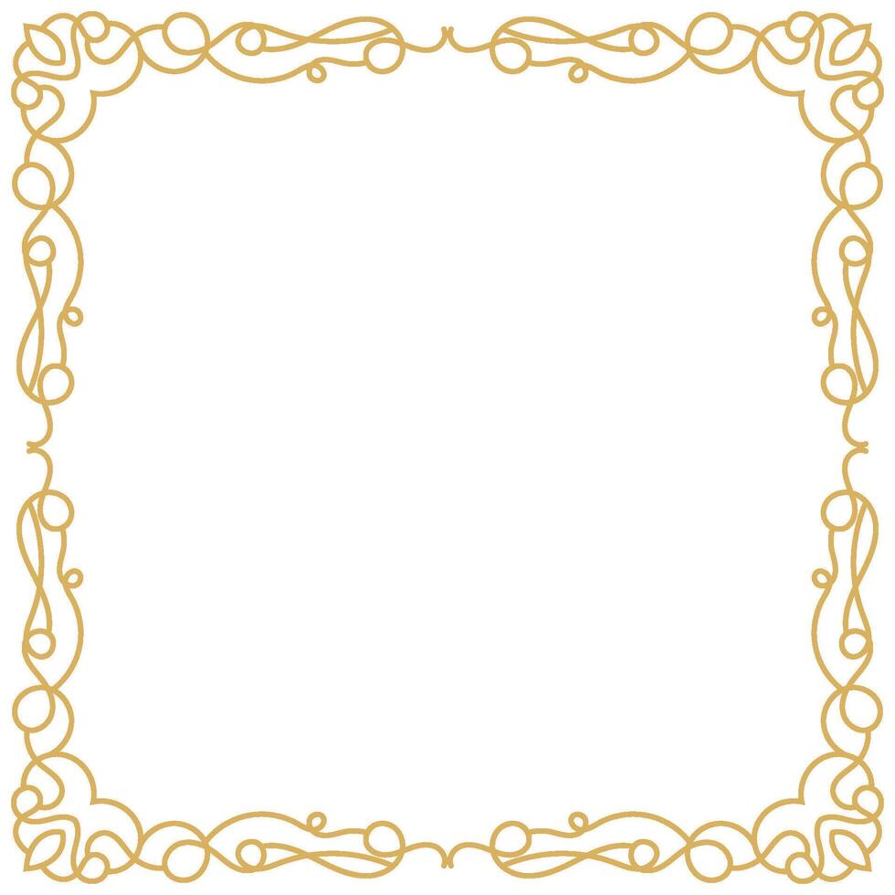 Baroque Ornate Frame with Intricate Calligraphic Border Element. vector