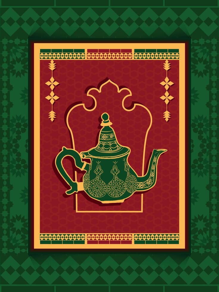 Traditionally styled artifacts including a Teapot vector
