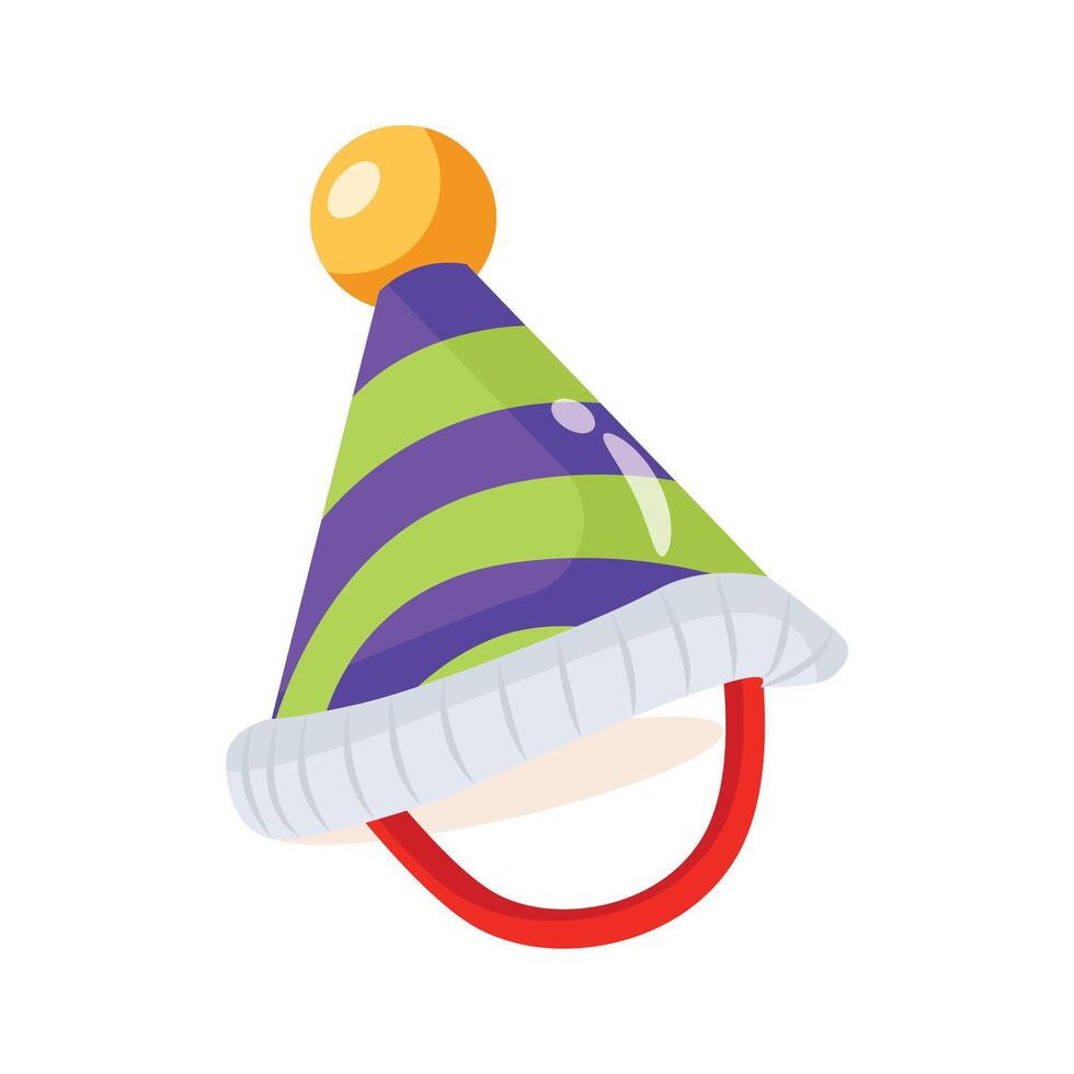 Get this amazingly designed 3d icon of birthday party hat vector