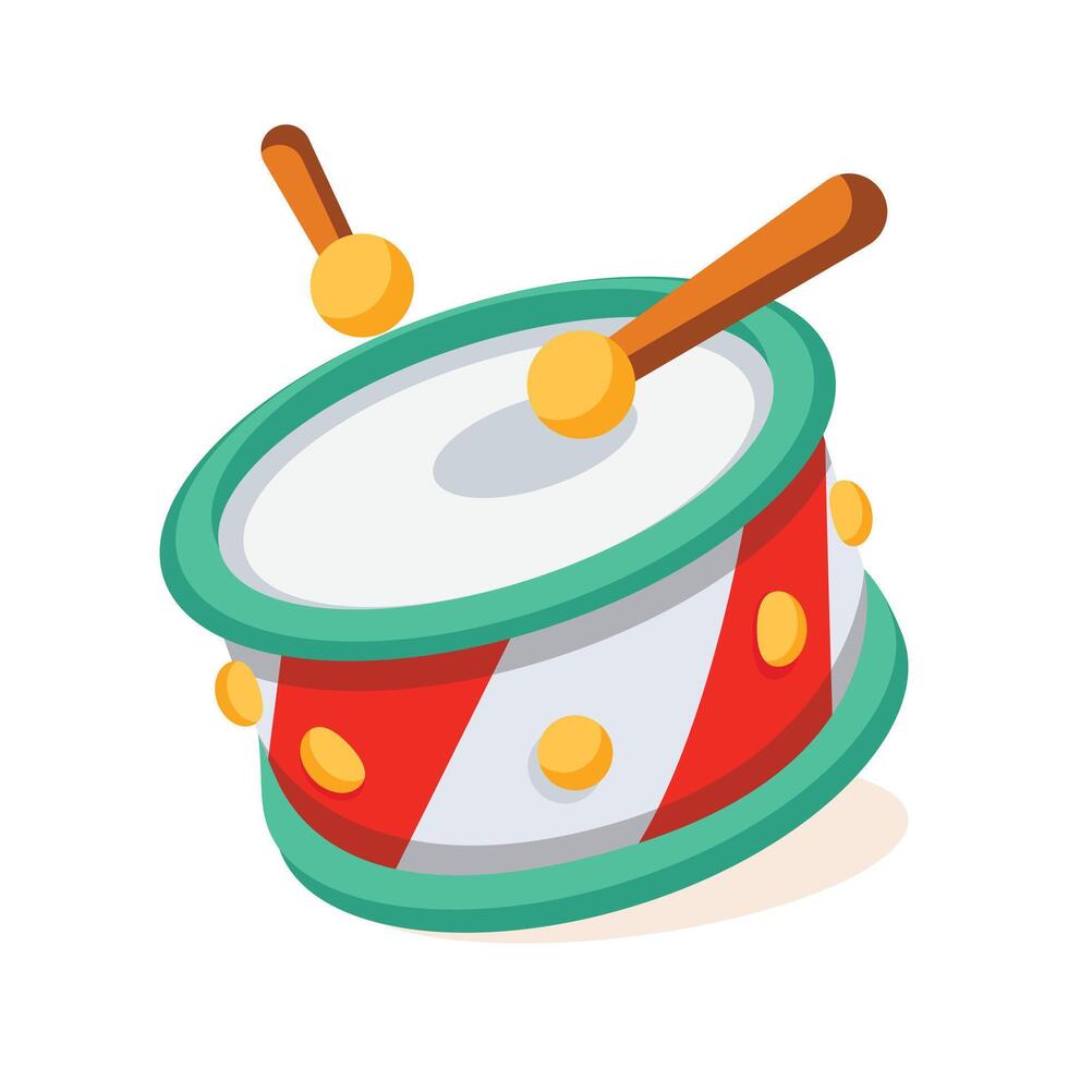 Get this amazing 3d style icon of party drum vector