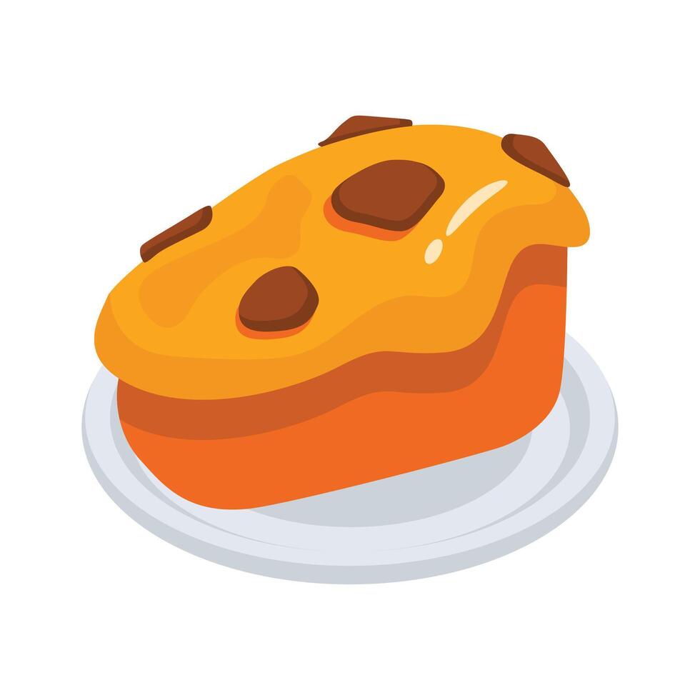 Ready to use 3d style icon of party dessert serving vector