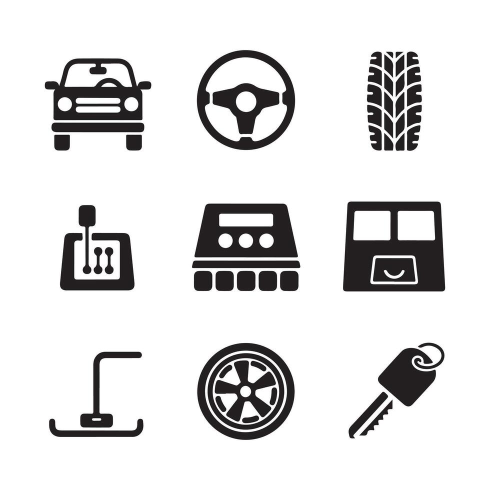 A clean and sharp silhouette of a car body part, representing function and style in vehicle design. vector