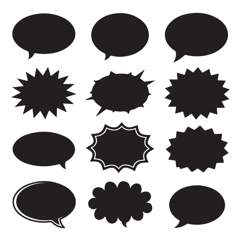A bold and simple message icon silhouette, embodying connectivity and modern communication. vector