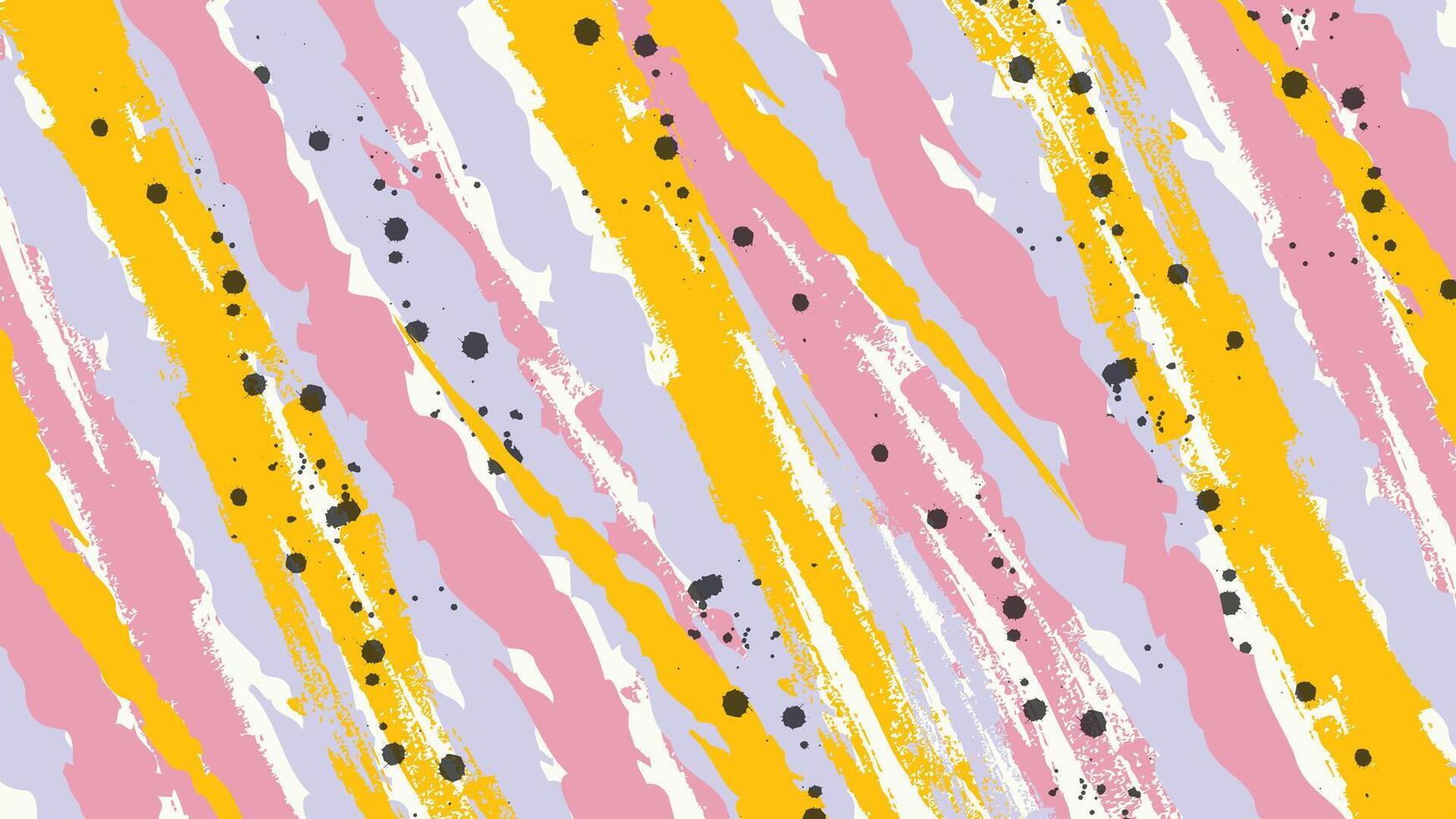 Dynamic abstract brushstroke pattern with bold colors, artistic splashes, and grunge textures. Perfect for trendy backgrounds, wallpapers, and creative digital designs. vector