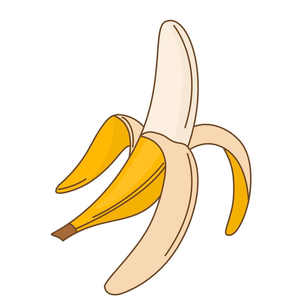 yellow banana peel vector