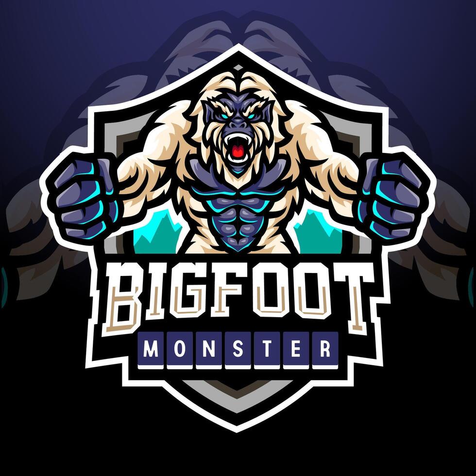 Yeti mascot. esport logo design vector