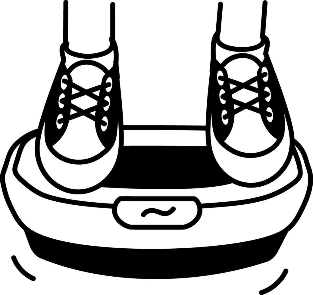 A flat style icon of vibration exercise vector