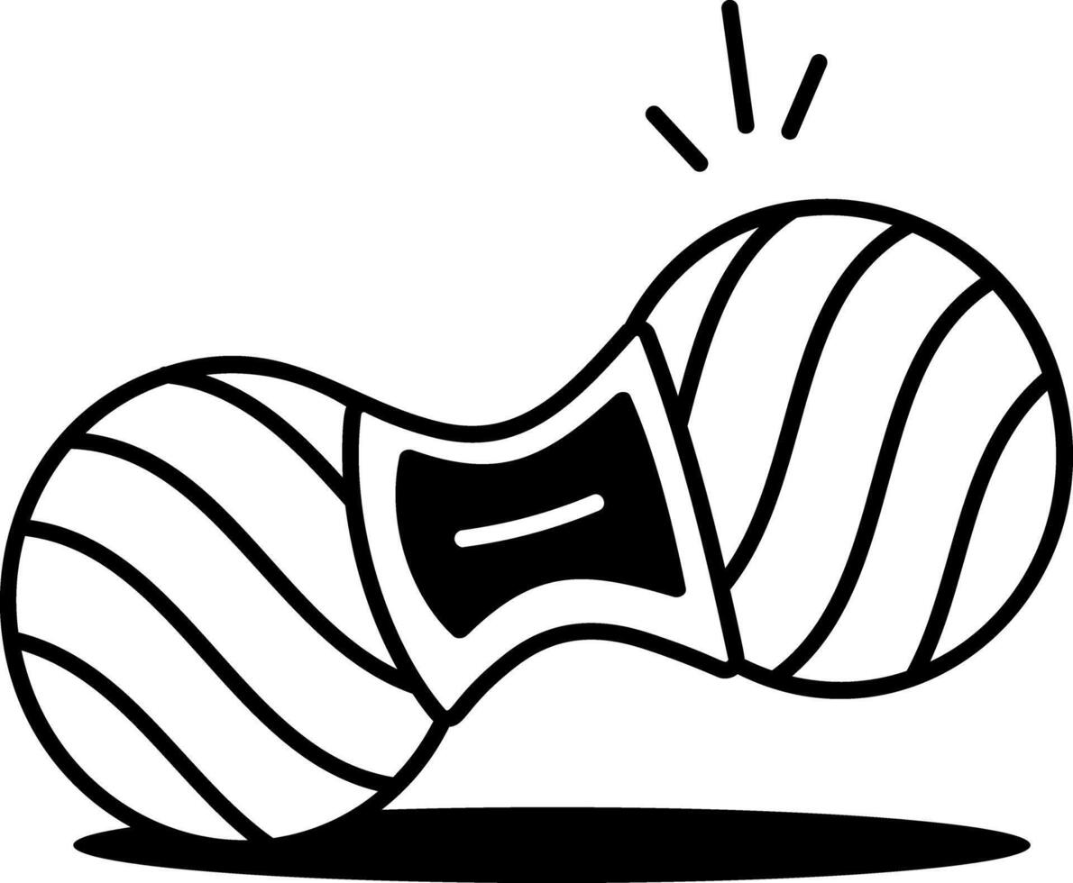 Massage ball icon in hand drawn style vector
