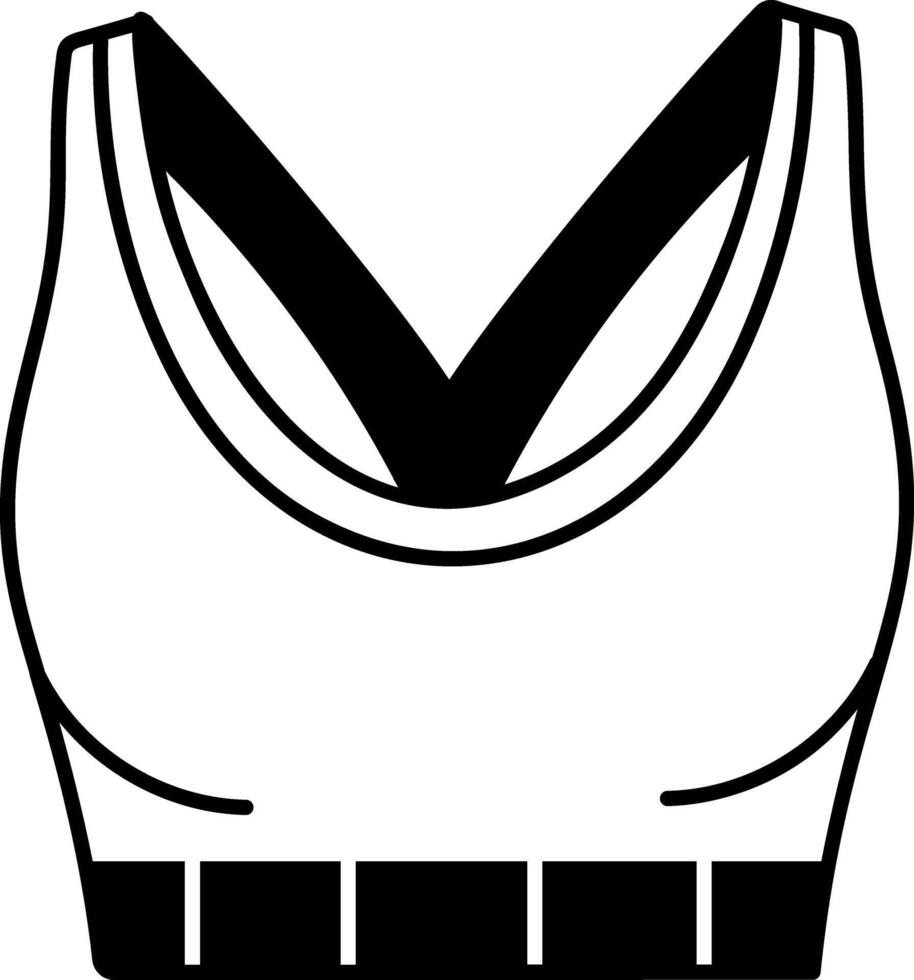 A hand drawn icon of a sport bra vector