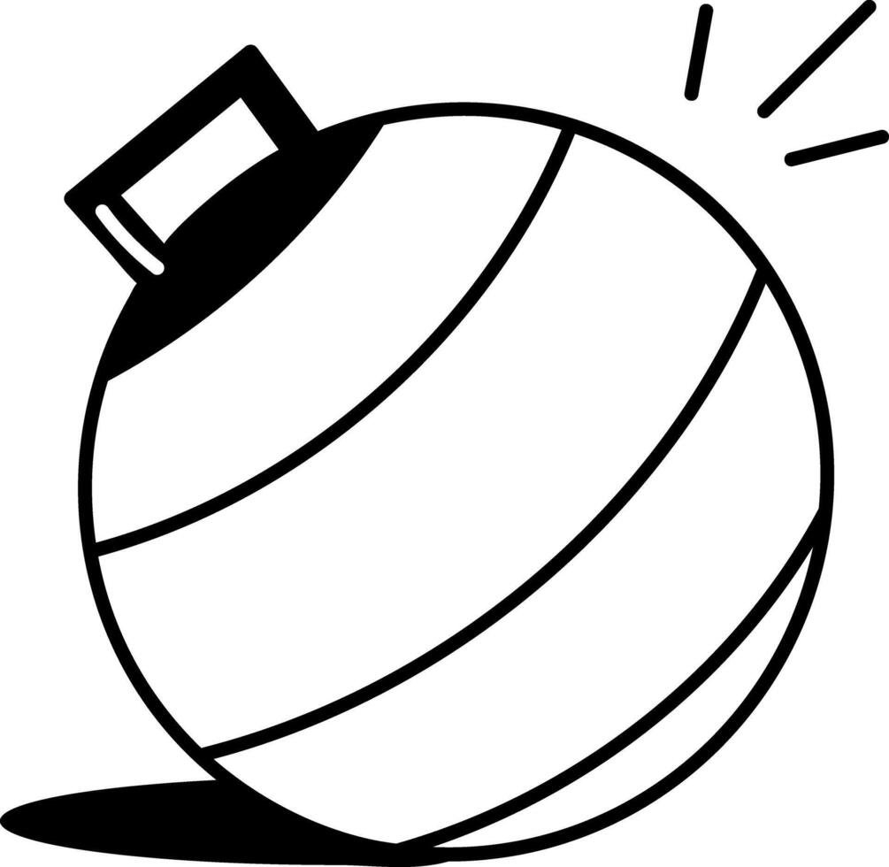 A hand drawn icon of stability ball vector