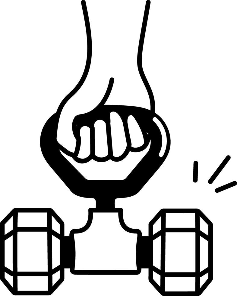 Gym weight icon in hand drawn style vector