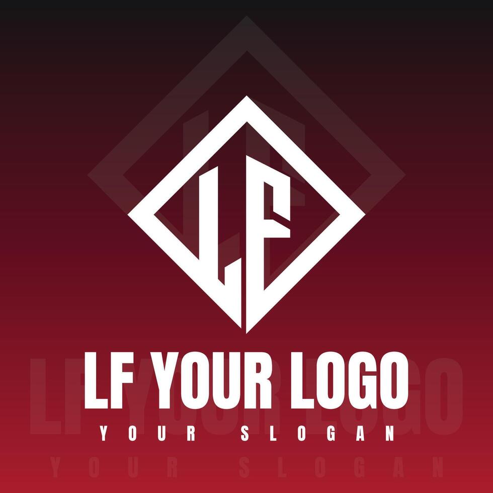 LF text logo design and slogan vector