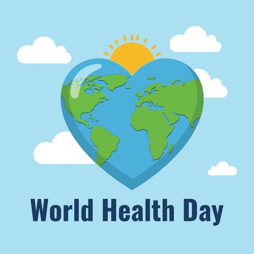 world health day illustration vector