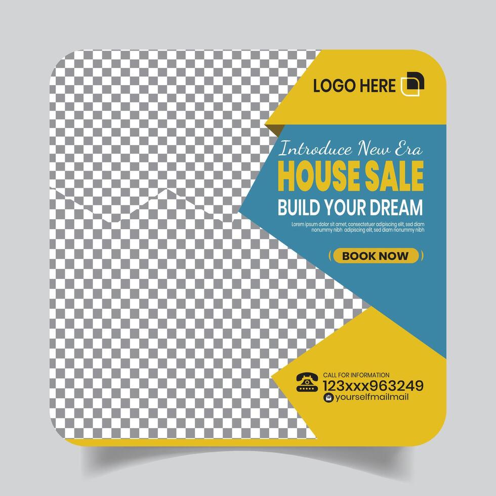 Real Estate Villa Selling Modern Social Media Post Banner vector