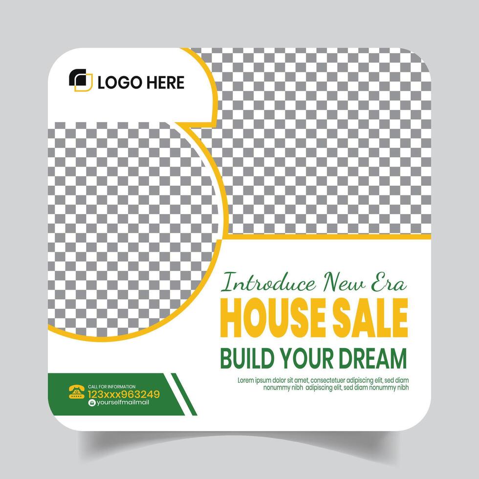 Real Estate Villa Seilling Advertising Social Media Post Banner vector