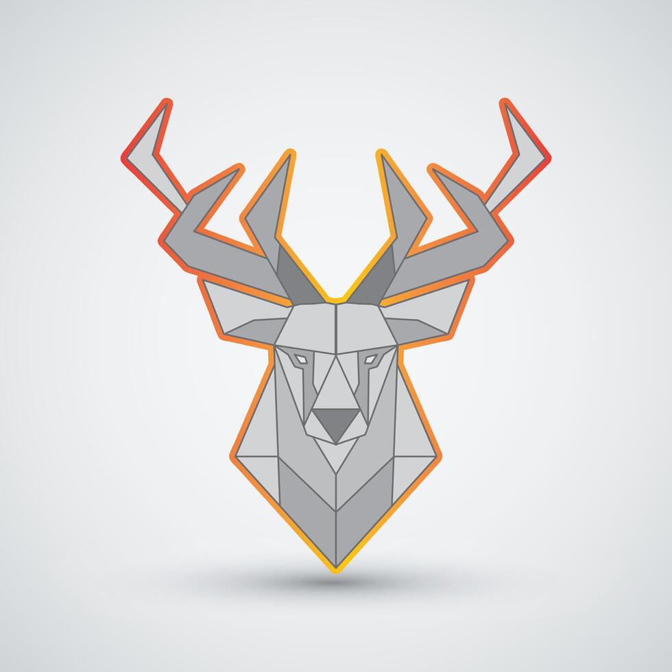 Modern deer head logo can be used for company logo or clothing geometric design vector