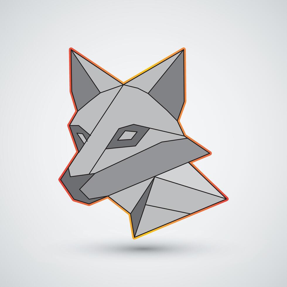 Modern fox logo can be used for company logo or clothing geometric design template vector