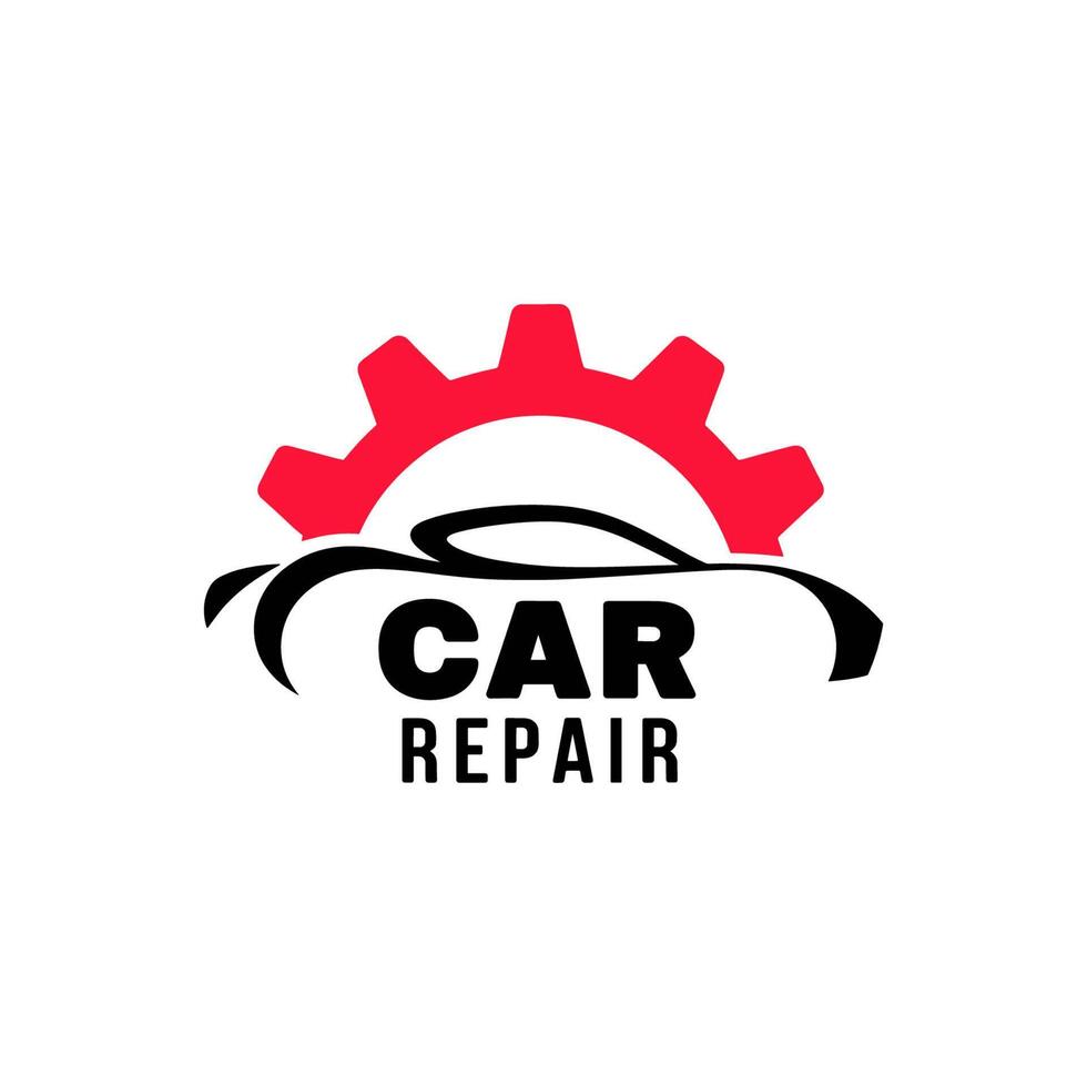 car repair minimalist logo design illustration vector