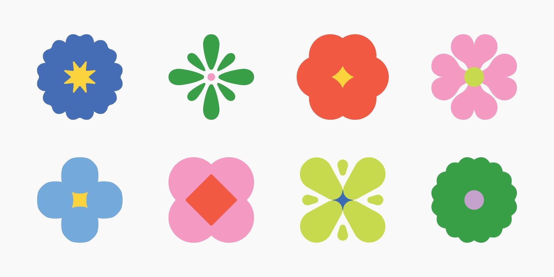 Set of flowers vector