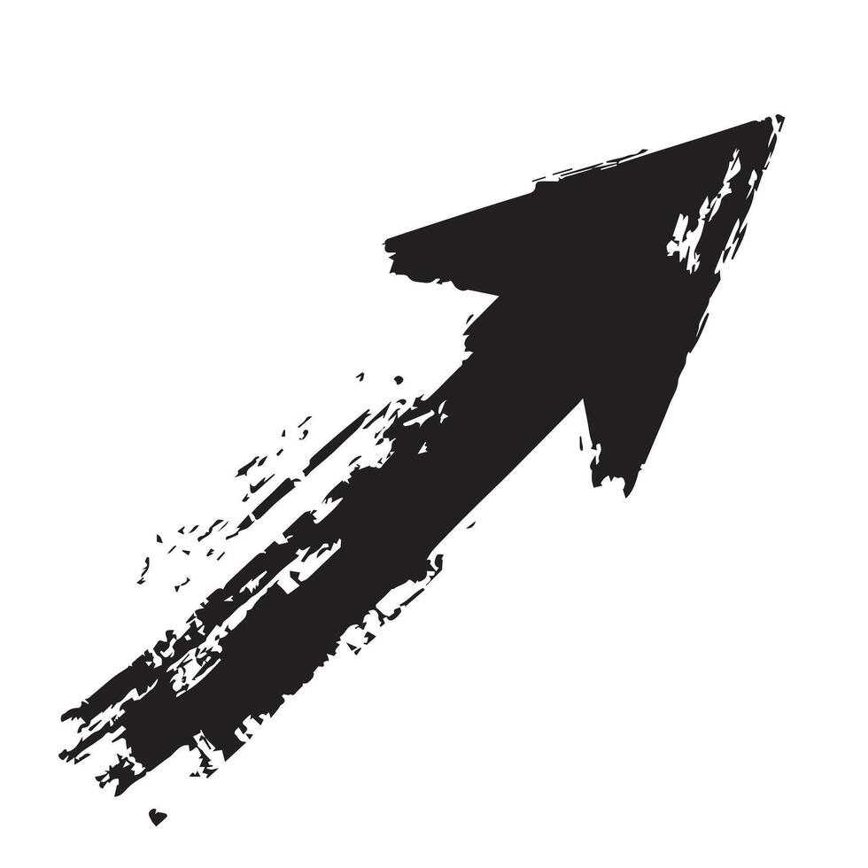 Ink-Washed Arrow Sign vector