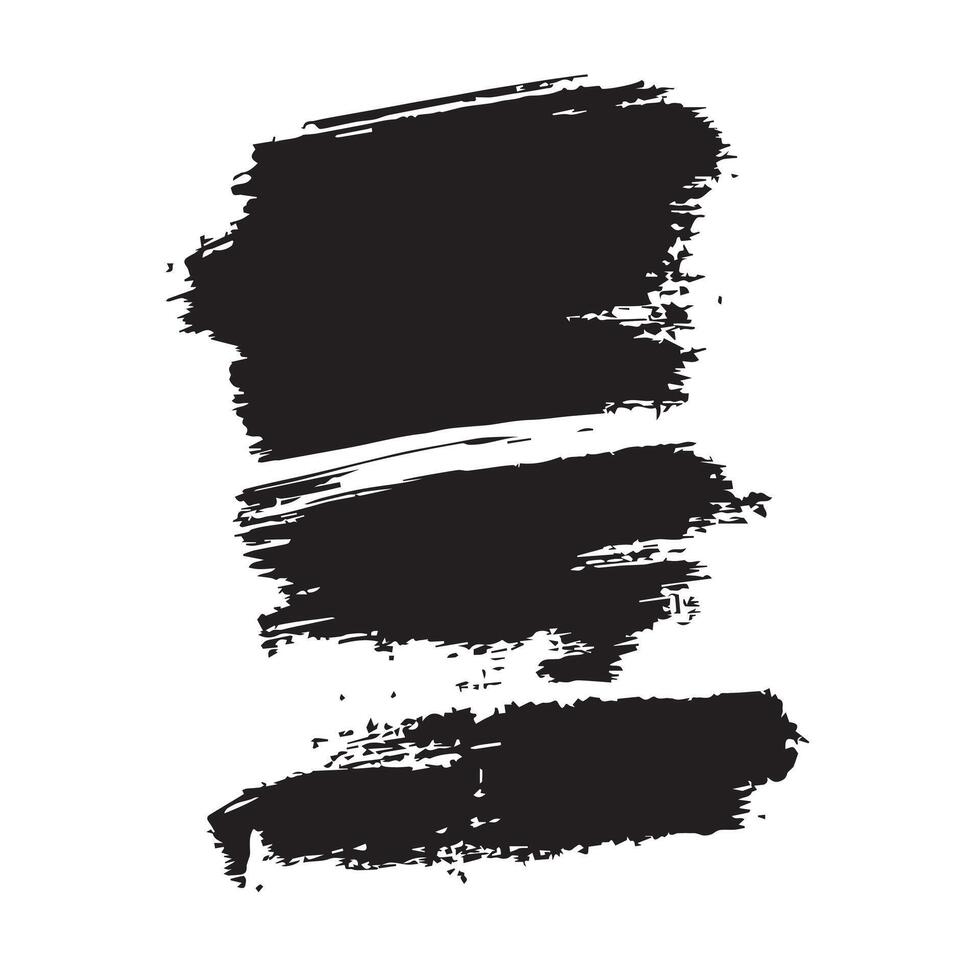 Grungy and Abstract Brush Strokes vector